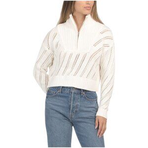 MAGASCHONI Quarter Zip Cropped Sweater